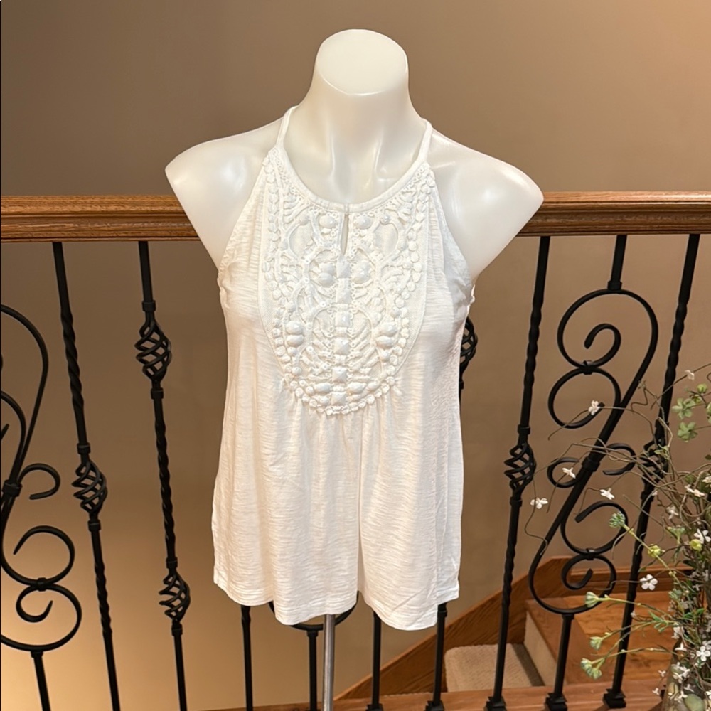 Ann Taylor Loft petites embellished front tank